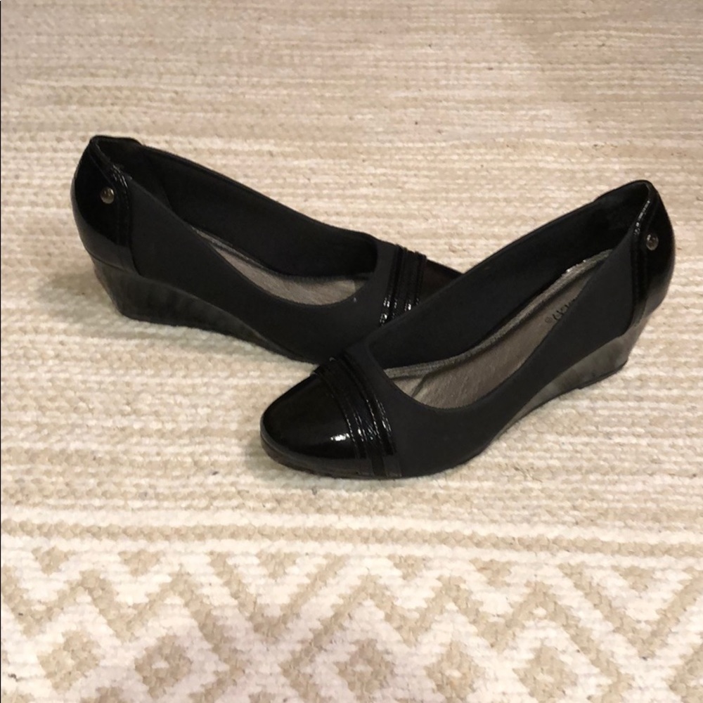 Marbella Black Wedges